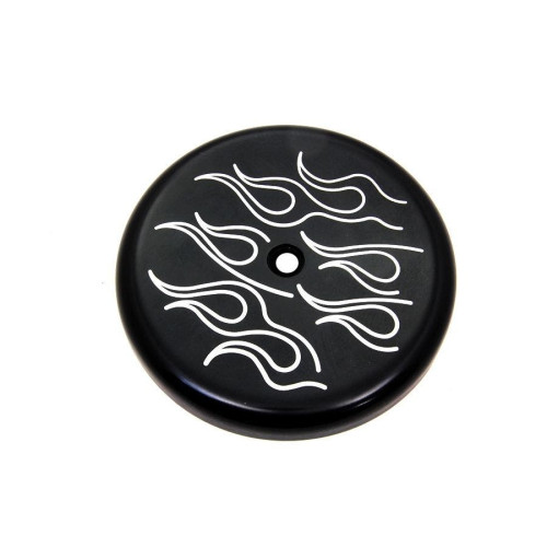 PartzBiz HD: 4425171-8" Black Ball Milled Flame Air Cleaner Cover Harley & Custom