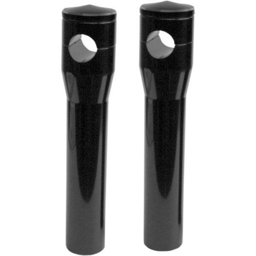 PartzBiz HD: 4425036-Accutronix Black 8" Custom Billet Aluminum Risers 1" Bars Standard Triples Fit