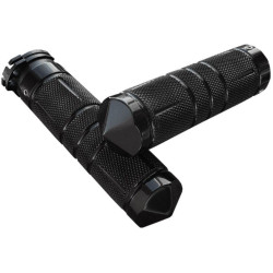 PartzBiz HD DS06302787 - Accutronix Black Knurled Diamond Custom 1" Grips Harley Cable Throttle PartzBiz HD DS06302787 - Accutronix Black Knurled Diamond Custom 1" Grips Harley Cable Throttle