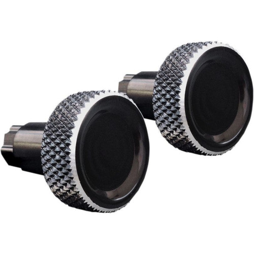 PartzBiz HD: 4425049-Accutronix Black Round Knurled Saddlebag Latch Levers Harley FLH/T 14-18 | SLK01-KN PartzBiz HD: 4425049-Accutronix Black Round Knurled Saddlebag Latch Levers Harley FLH/T 14-18 | SLK01-KN
