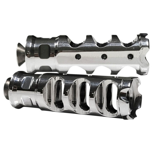 PartzBiz HD: 4425028-Accutronix Chrome Muzzle Break Shifter Peg Heel/Toe Harley และแอปพลิเคชันแบบกำหนดเอง