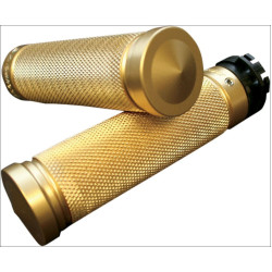 PartzBiz HD DS06301121 - Accutronix Custom Gothic Style Brass Hand Grips for Harley Cable Throttle | GR100-K5 PartzBiz HD DS06301121 - Accutronix Custom Gothic Style Brass Hand Grips for Harley Cable Throttle | GR100-K5