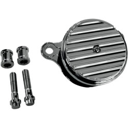 PartzBiz HD DS10100929 - Joker Machine Chrome Finned Performance Air Cleaner Harley Twin Cam 99-15 | 02-142C