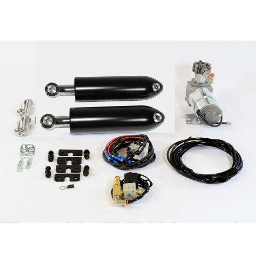 PartzBiz HD: 4424941-AirFX BK-HD-DN17-B-1 Black Rear Air Ride Suspension Kit 05-17 Harley Dyna FXD