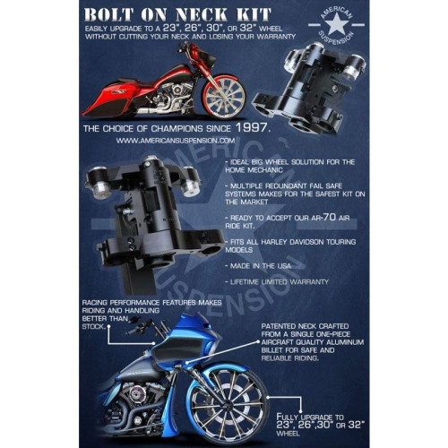 PartzBiz HD: 4424652-American Suspension Winter Package Deal Bolt On 26"-32" Trees w/ Fork Lowers & Boots