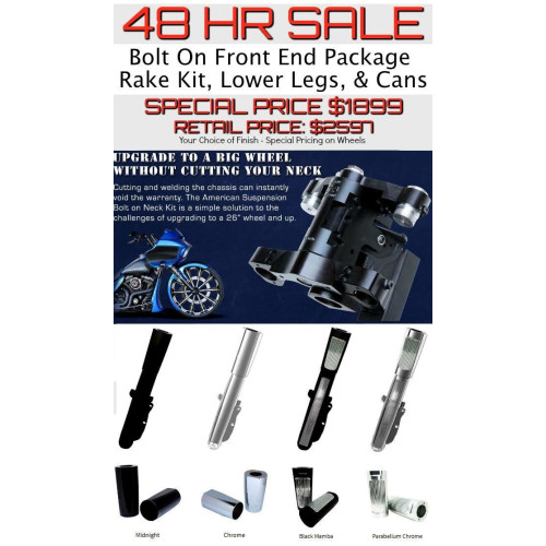 PartzBiz HD: 4424653-American Suspension Winter Package Deal Bolt On 26"-32" Trees w/ Fork Lowers & Boots PartzBiz HD: 4424653-American Suspension Winter Package Deal Bolt On 26"-32" Trees w/ Fork Lowers & Boots