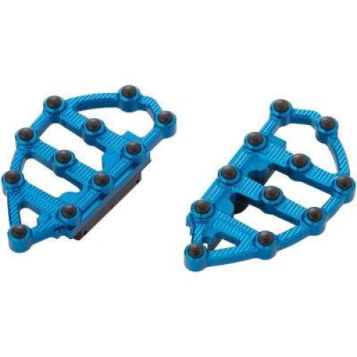 PartzBiz HD: 4424466-Arlen Ness 06-897 Blue Billet Aluminum MX Passenger Boards 8 x 4.25 Harley 99-Up