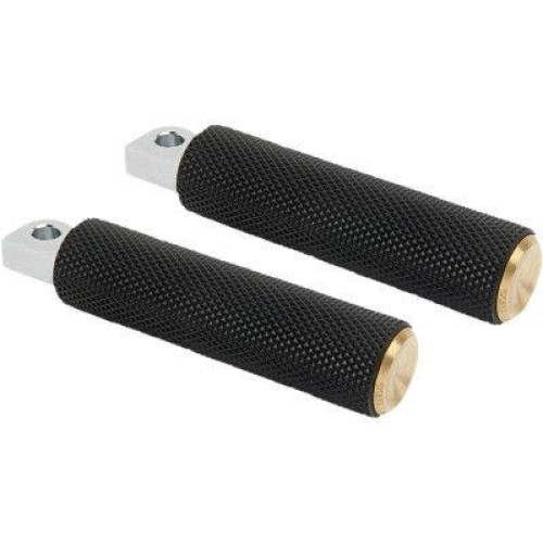 PartzBiz HD: 4424425-Arlen Ness 07-945 Brass Billet Knurled Fusion Passenger Footpegs H-D Softail M8