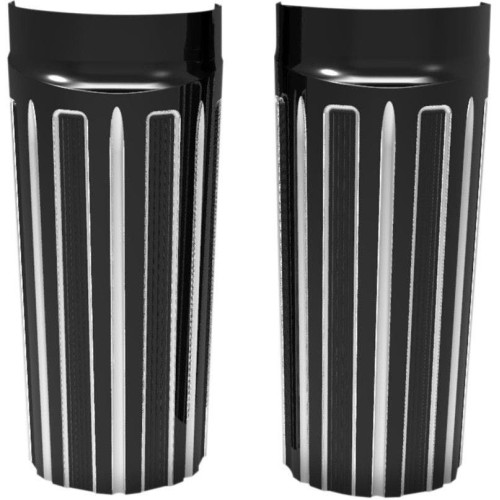 PartzBiz HD: 4424377-Arlen Ness 10 Gauge Black Plus + 2 Upper Slider Covers Cow Bells Harley 86-13 | 20-057 PartzBiz HD: 4424377-Arlen Ness 10 Gauge Black Plus + 2 Upper Slider Covers Cow Bells Harley 86-13 | 20-057