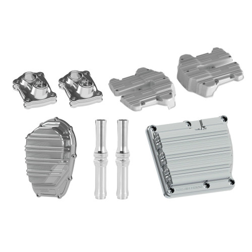 PartzBiz HD: 4424114-Arlen Ness 5-Piece Chrome 10-Gauge Engine Cover Kit 2017-2018 M8 Harley Touring 0940-1658 / 0940-1662 / 1105-0212 / 0928-0089 / 0940-1660 263820 / 263867 / 263818 / 263812 / 263845