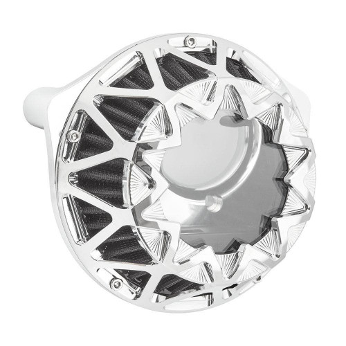PartzBiz HD: 4423728-Arlen Ness Chrome Crossfire Performance Intake Air Cleaner Harley TC 00-17