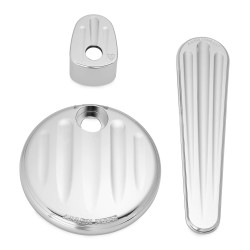 PartzBiz HD AN91-124 - Arlen Ness Chrome Deep Cut Dash Accessory Pack Ignition Fuel Door Dash 08-13 | 91-124 PartzBiz HD AN91-124 - Arlen Ness Chrome Deep Cut Dash Accessory Pack Ignition Fuel Door Dash 08-13 | 91-124