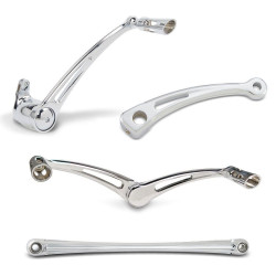 PartzBiz HD AN91-111 - Arlen Ness Chrome Deep Cut Foot Control Brake Shift Linkage Levers Harley 14-17 | 91-111 PartzBiz HD AN91-111 - Arlen Ness Chrome Deep Cut Foot Control Brake Shift Linkage Levers Harley 14-17 | 91-111