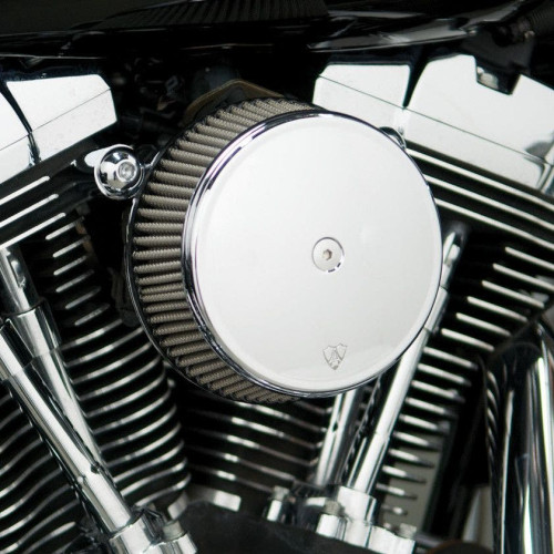 PartzBiz HD: 4423630-Arlen Ness Chrome Stage 1 Big Sucker Air Stainless Filter w/ Cover Harley XL  | 50-334