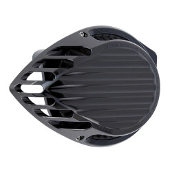 PartzBiz HD ANRC-600-002 - Arlen Ness Rough Crafts เครื่องฟอกอากาศแบบครีบสีดำ Harley Twin Cam 00-17