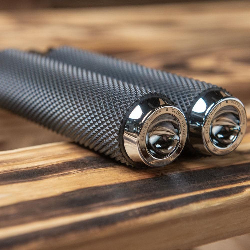 PartzBiz HD: 4423458-Arlen Ness Rough Crafts Chrome Knurled Foot Peg Male Clevis Mount Harley & Custom
