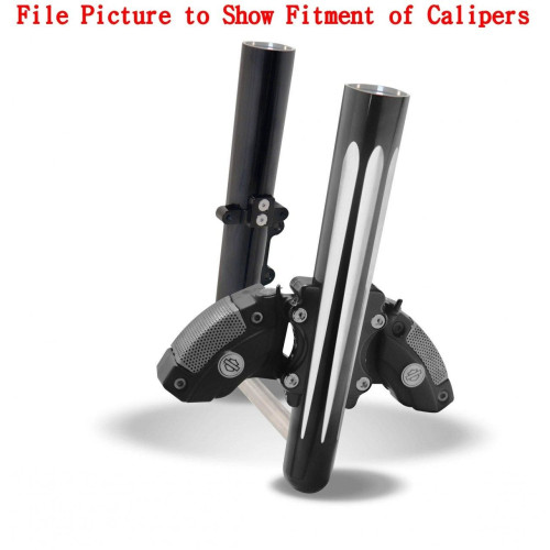 PartzBiz HD: 4423434-Arlen Ness Hot Fork Legs Dual Caliper Single Side Smooth Black Harley 08-13 FLH | 06-529 PartzBiz HD: 4423434-Arlen Ness Hot Fork Legs Dual Caliper Single Side Smooth Black Harley 08-13 FLH | 06-529
