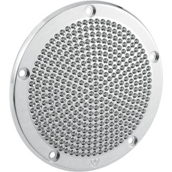 PartzBiz HD AN03-490 - Arlen Ness Tech Chrome Hole Shot 5 Hole Derby Cover สำหรับ Harley Twin Models | 03-490 PartzBiz HD AN03-490 - Arlen Ness Tech Chrome Hole Shot 5 Hole Derby Cover สำหรับ Harley Twin Models | 03-490