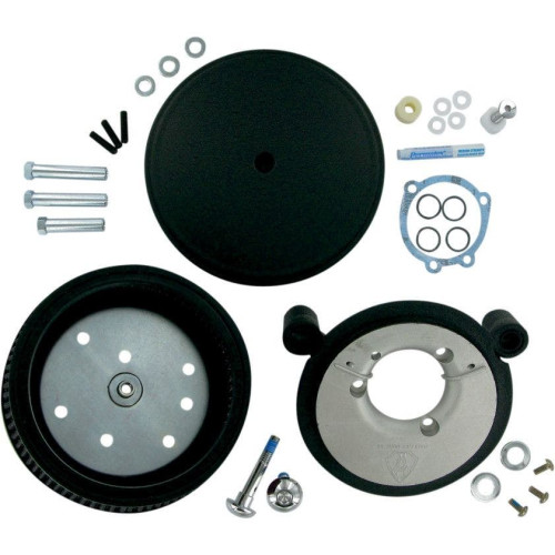 PartzBiz HD: 4423366-Arlen Ness Wrinkle Black Stage II Big Sucker Air Filter w/ Cover Harley 99-16 | 18-820 PartzBiz HD: 4423366-Arlen Ness Wrinkle Black Stage II Big Sucker Air Filter w/ Cover Harley 99-16 | 18-820