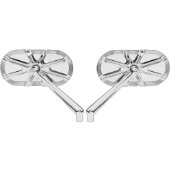 PartzBiz HD AN13-161/AN13-163 - Arlenn Ness 13-161 13-163 Chrome Right & Left 10 Gauge Mirrors Harley Universal PAIR 263860 263862 0640-1202 0640-1204 06401202 06401204