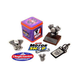 PartzBiz HD VT48-1627 - Authentic Collector Set - พวงกุญแจหัวเข็มขัดเครื่องยนต์ Harley-Davidson จำลอง PartzBiz HD VT48-1627 - Authentic Collector Set - พวงกุญแจหัวเข็มขัดเครื่องยนต์ Harley-Davidson จำลอง