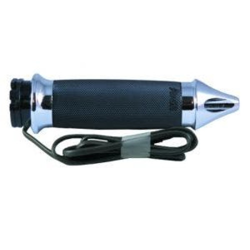 PartzBiz HD: 4423298-Avon Custom Contour Chrome Spike Heated Grips สำหรับรุ่น Harley Cable | CC-85-CH-SPK-HT