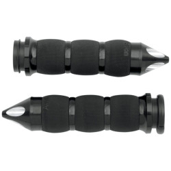PartzBiz HD AG-AIR-90-AN-FL-SP - Avon Grips ด้ามจับเบาะอากาศ Fly-By-Wire Spike Anodized Harley Throttle By Wire