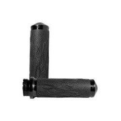 PartzBiz HD AG-FLA-86 - Avon Grips Black Anodized Flame Grips for Harley Cable Throttle Models | FLA-86 PartzBiz HD AG-FLA-86 - Avon Grips Black Anodized Flame Grips for Harley Cable Throttle Models | FLA-86