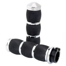 PartzBiz HD AG-AIR-91-FLY - Avon Grips Chrome Air Cushion Hand Grips for Harley Throttle By Wire | AIR-91-FLY PartzBiz HD AG-AIR-91-FLY - Avon Grips Chrome Air Cushion Hand Grips for Harley Throttle By Wire | AIR-91-FLY