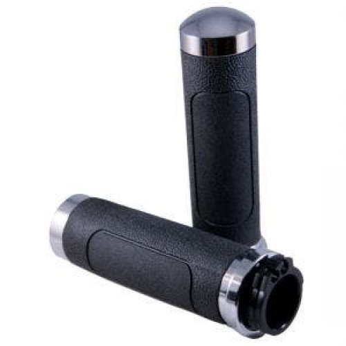 PartzBiz HD: 4423277-Avon Grips Chrome V-Cruiser Grips for Harley Cable Throttle Models | VT-62-CH