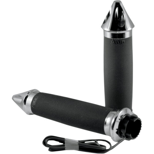 PartzBiz HD: 4423287-Avon Grips Heated Chrome Air Custom Spike Grips for Indian Models 2014-2015 | MT-IN-CC-85-S-H PartzBiz HD: 4423287-Avon Grips Heated Chrome Air Custom Spike Grips for Indian Models 2014-2015 | MT-IN-CC-85-S-H