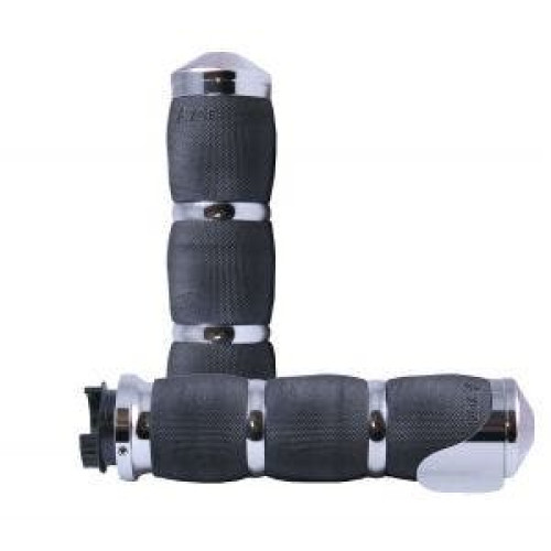 PartzBiz HD: 4423248-Avon MT Air Cushion Chrome Grips with Throttle Assist for Metric | MT-AIR-90-CH-B