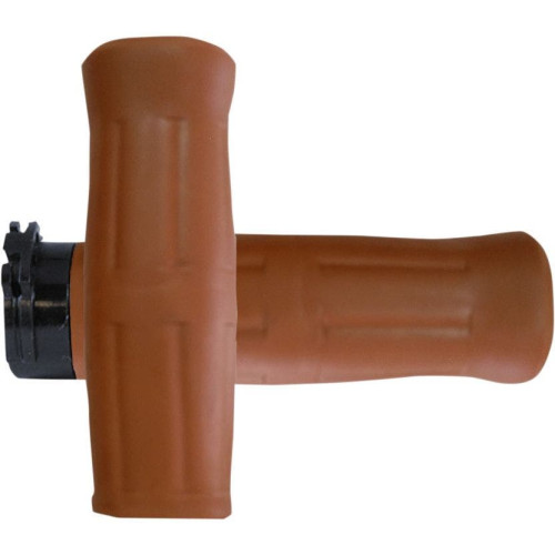 PartzBiz HD: 4423196-Avon Tan Rubber True Old School Soda Bottle Look 1" Grips Harley Cable 84-21 | OLD-69-TAN