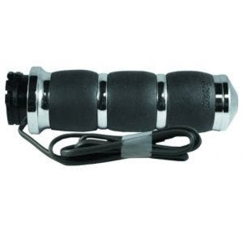 PartzBiz HD: 4423183-Avon Velvet Air Cushioned Chrome Heated Hand Grips for Harley Cable Models | AIR-93-HT