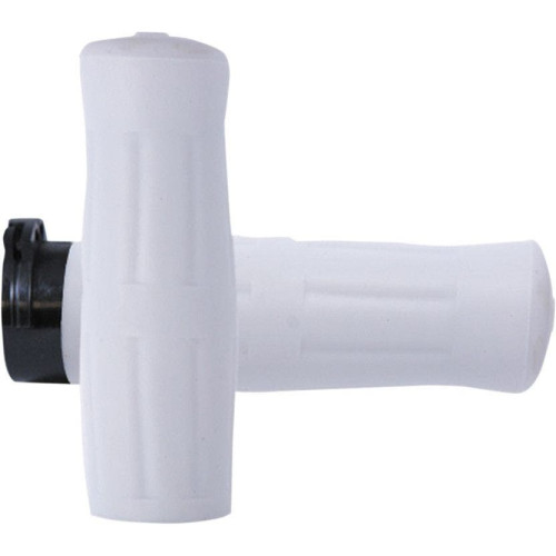 PartzBiz HD: 4423185-Avon White Rubber True Old School Soda Bottle Look 1" Grips Harley Cable 84-21 | OLD-69-WHITE