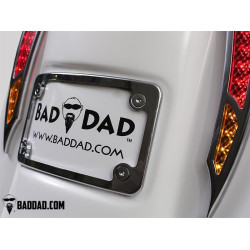 PartzBiz HD BAD-992-AMB-CH - Bad Dad 992 Custom Red / Amber LED Filler Panel สัญญาณไฟเลี้ยวไฟท้าย Chrome Bezel | BAD-992-CH
