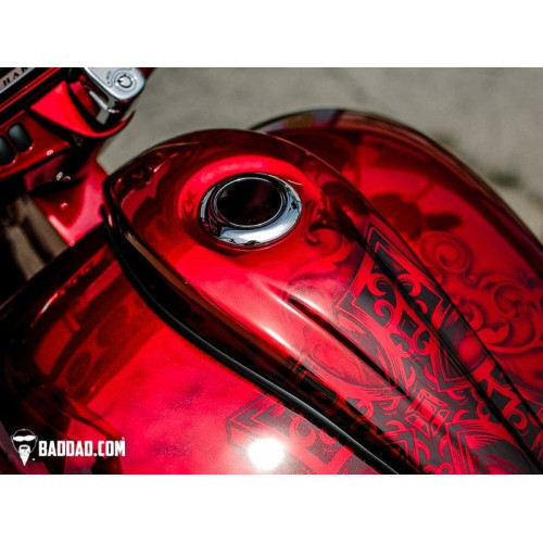 PartzBiz HD: 4423061-Bad Dad Chrome Competition Series Pop Up Gas Cap for Custom Dash 81007-1