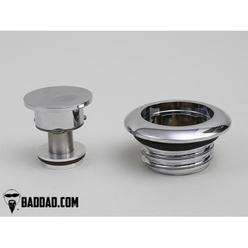 PartzBiz HD: 4423013-Bad Dad Chrome Competition Series Pop Up Gas Cap for Custom Dash 81007-1