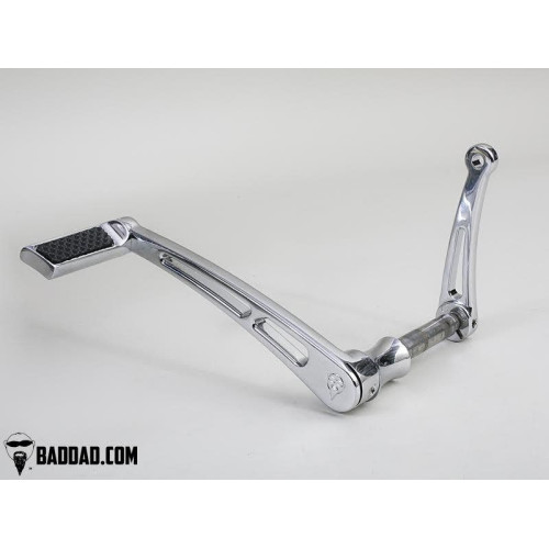 PartzBiz HD: 4423016-Bad Dad Chrome ชุดควบคุมไปข้างหน้า Heel-Toe Shifter 966 Floorboard Kit Harley 81136-2 bagger แบบกำหนดเอง Street Glides; Electra Glides และ Ultras Road King Tri Fat Boy Fat Bob Slim Wide Glideแคบ Heritage Low Rider Cross Bone Breakout Night Train Custom Ba