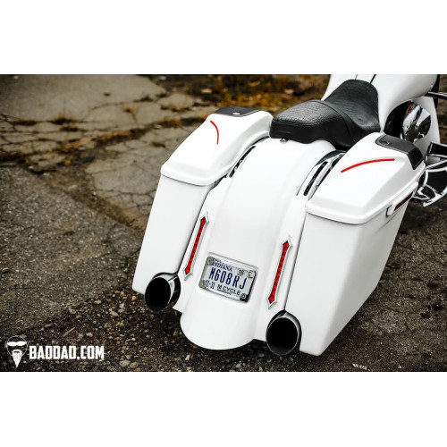 PartzBiz HD: 4422962-Bad Dad Dual Exhaust Summit Kit w/Classic 992 ไฟท้ายสีดำ 14-Up Harley FL PartzBiz HD: 4422962-Bad Dad Dual Exhaust Summit Kit w/Classic 992 ไฟท้ายสีดำ 14-Up Harley FL