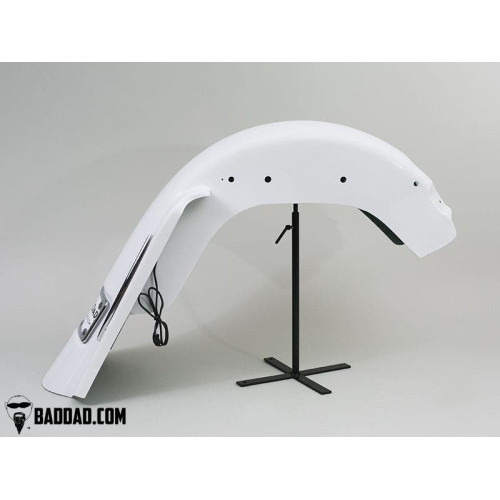 PartzBiz HD: 4422977-Bad Dad Raw 140mm Summit Fender w/ Surface Lights Harley FL Softail 86-Up 81086