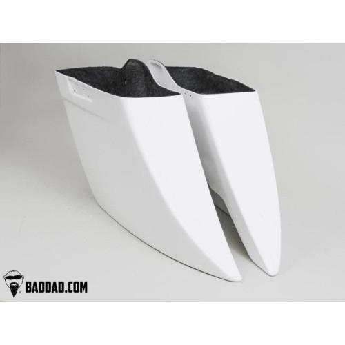 PartzBiz HD: 4422902-Bad Dad Street Series Stretched Saddlebags Smooth Harley Touring FLH/T 09-22 PartzBiz HD: 4422902-Bad Dad Street Series Stretched Saddlebags Smooth Harley Touring FLH/T 09-22