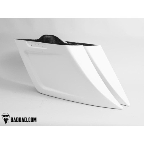 PartzBiz HD: 4422903-Bad Dad Street Series Stretched Saddlebags w/ Body Line Harley 14-22 electra street glide softail