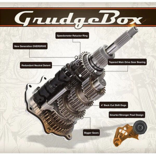 PartzBiz HD: 4422849-Baker GB6-M803 Grudge Box Builders Kit Gear Transmission Harley M817-Up