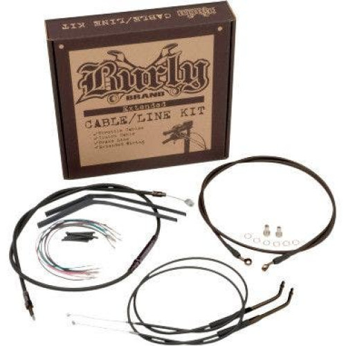 PartzBiz HD: 4422818-Burly Black Vinyl Extended Cable Kit 12" Bars Harley Sportster 07-13 Single Disc | B30-1008 PartzBiz HD: 4422818-Burly Black Vinyl Extended Cable Kit 12" Bars Harley Sportster 07-13 Single Disc | B30-1008