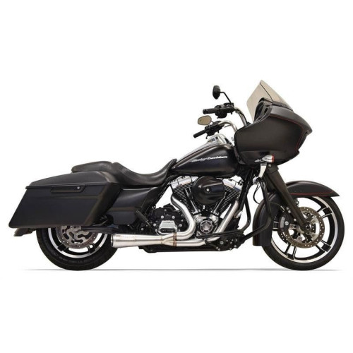 PartzBiz HD: 4422739-Bassani 1F42SS Stainless Short Bagger Road Rage 2-1 ท่อ 17-Up Harley Touring M8