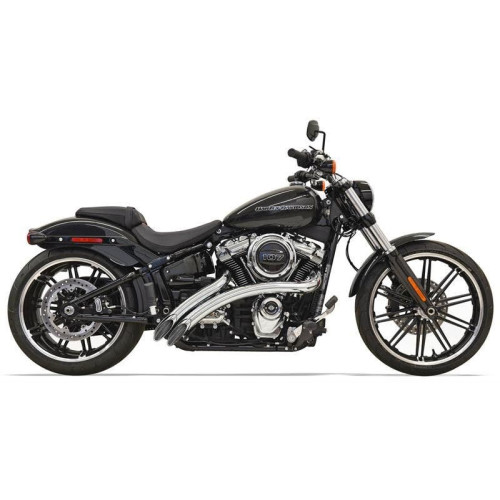 PartzBiz HD: 4422706-Bassani 1S21F ท่อไอเสีย Chrome Sweeper Radius 18-19 Harley Softail FXDR | 1S21F