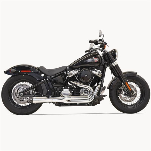 PartzBiz HD: 4422685-Bassani 1S92R Chrome Road Rage 2 Into 1 Exhaust Harley Fat Bob Slim 18-19