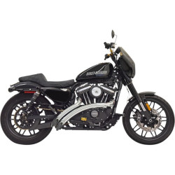 PartzBiz HD DS18002465 - Bassani 1X3FC Chrome Slash Cut Sweeper ระบบท่อไอเสียรัศมี 14-Up Harley XL1200