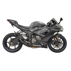 PartzBiz HD DS18113878 - Bassani 5Z627B 4 ” Megaphone Slip-On Muffler Black Steel Kawasaki ZX6R ZX636 1811-3878 18113878 ดีที่สุดสำหรับสปอร์ตไบค์ เสียงถูกกฎหมาย